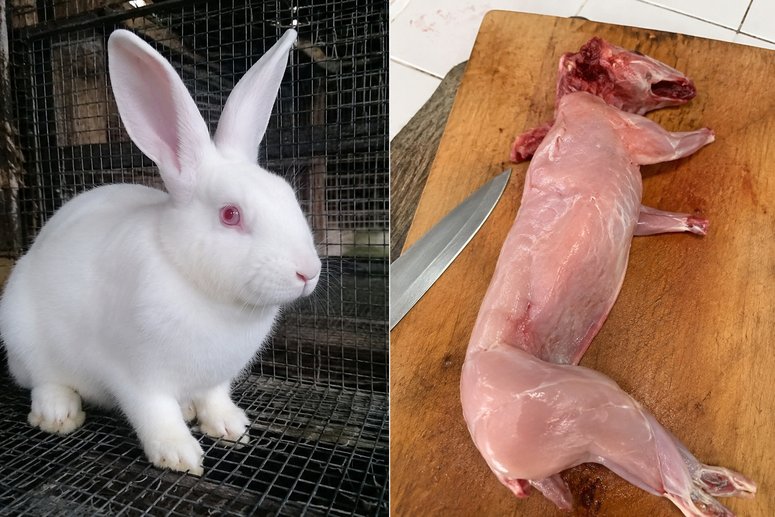 Live and Processed Rabbits